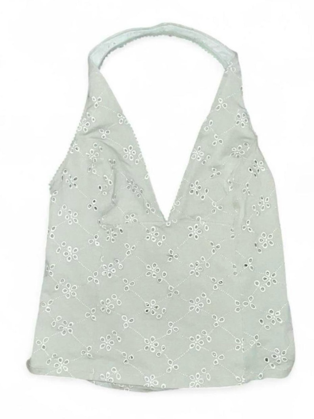 Intimately by Free People mint green eyelet halter neck  top in size XL